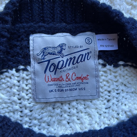 Topman navy striped sweater - size S men - Picture 3 of 5